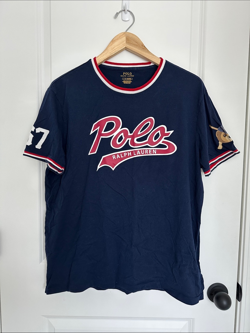 Polo Ralph Lauren Men’s Bears/Baseball Crewneck T-Shirt Navy/Red/White L